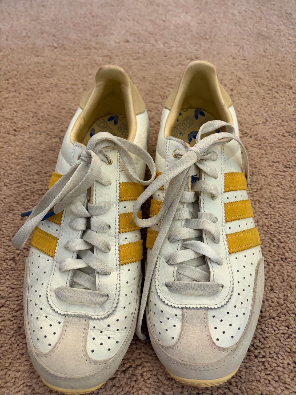 Adidas Japan “Off White / Spark Yellow” (Style IG2011) in US Women’s 8